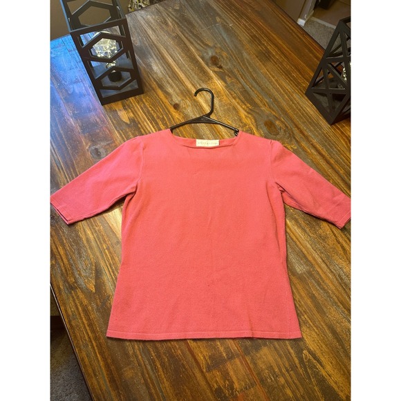 Doncaster Blazer Pink Boucle Knit Jacket 2 Piece Flower Sweater Small - Picture 7 of 15